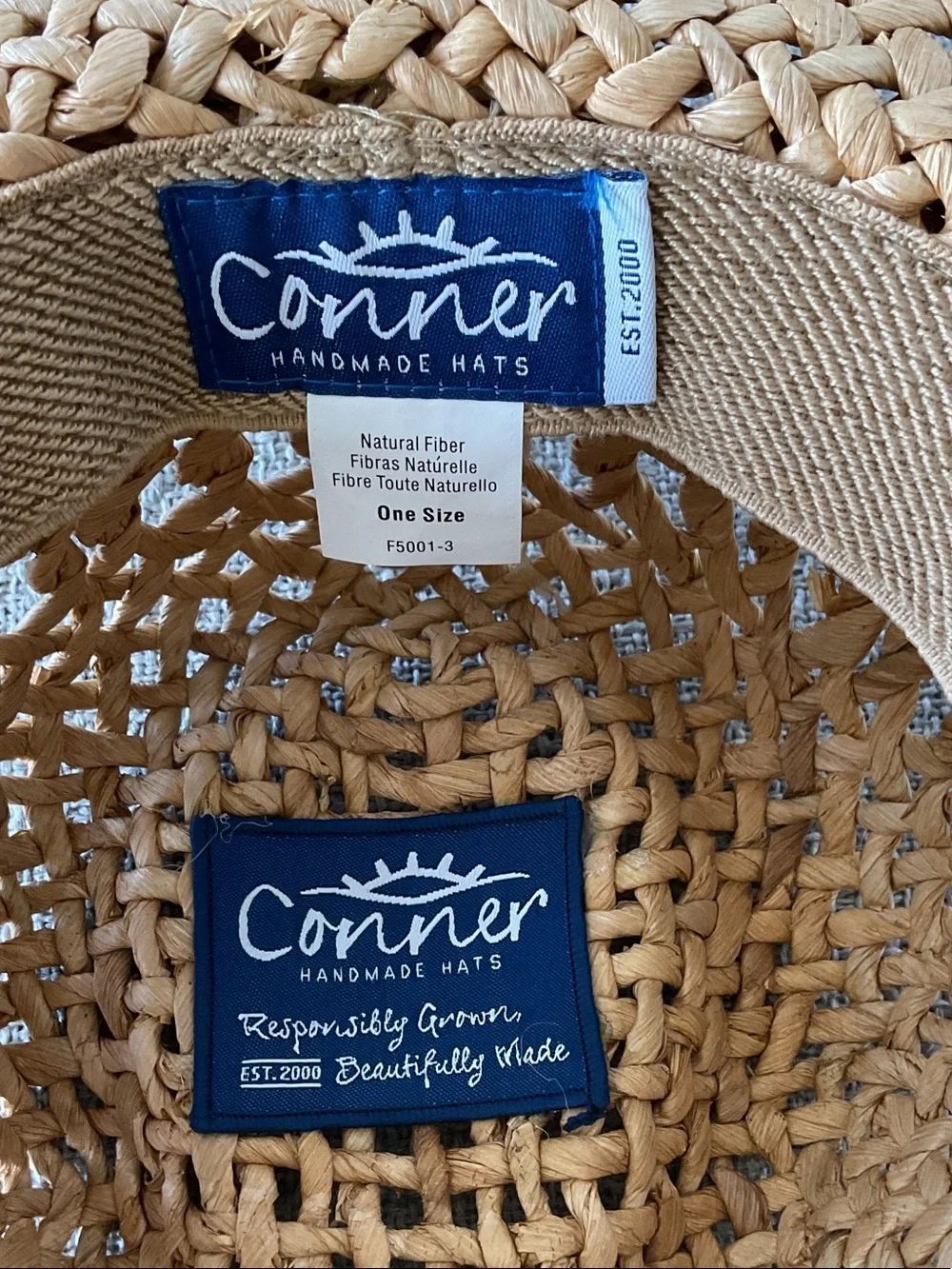 🤠 CONNER Women's Tan Woven Straw Cowboy Hat with Braided Band